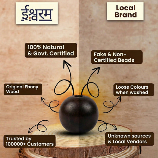 Original Siddh Karungali Mala (108+1 Beads)