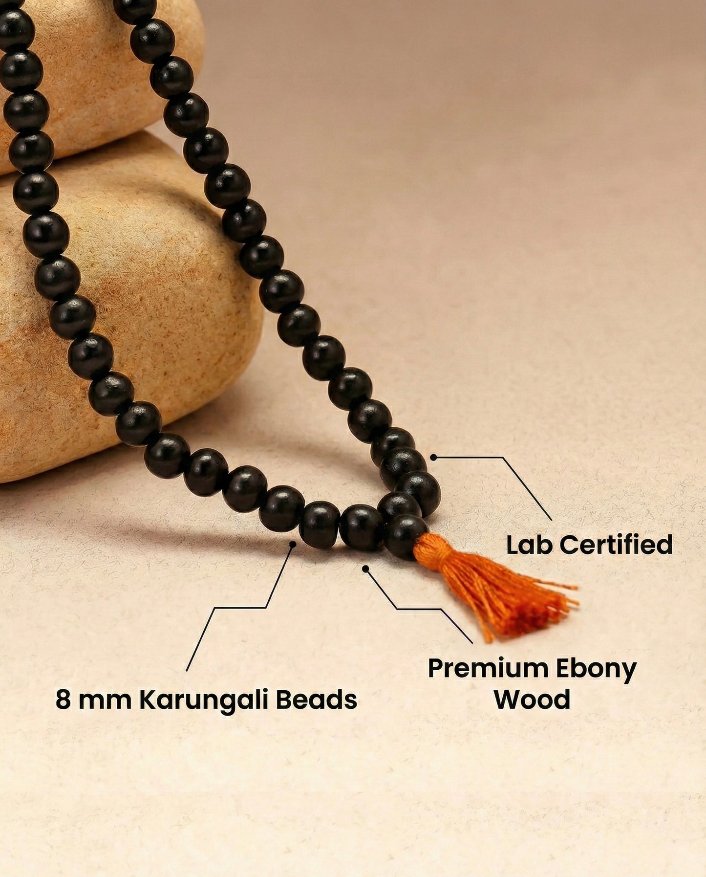 Original Siddh Karungali Mala | Energized for Protection & Success